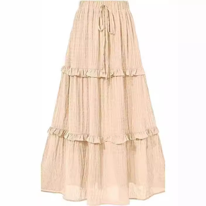 Women's Summer Long Dress 2025 Elegant High Waist Cocktail Party Wedding Guest Dress Flared A-Line Skirt