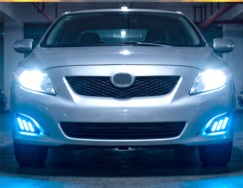 Suitable for the overseas version of the 2009 Toyota Corolla daytime running lights Corolla US DRL modified LED front fog lights