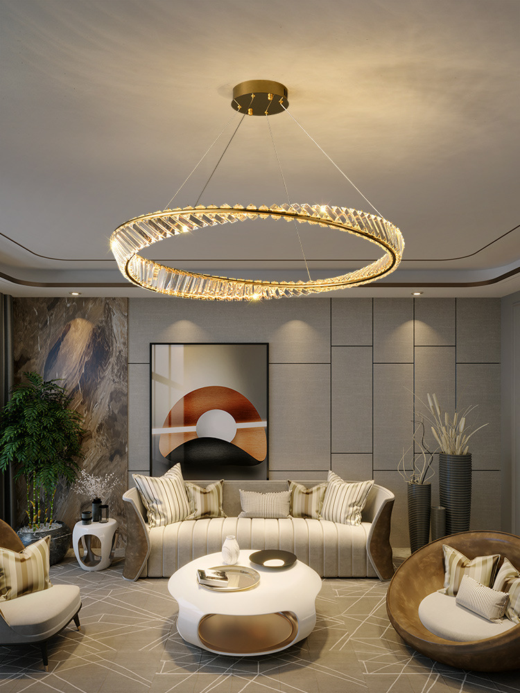 Modern Minimalist Crystal Chandelier Living Room Main Light Grand Simple Restaurant Italian Minimalist Bedroom Light Designer Model