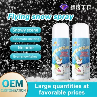 飞雪喷雾大容量仿真雪花喷雪罐假雪道具圣诞节雪花喷雾剂派对泡沫