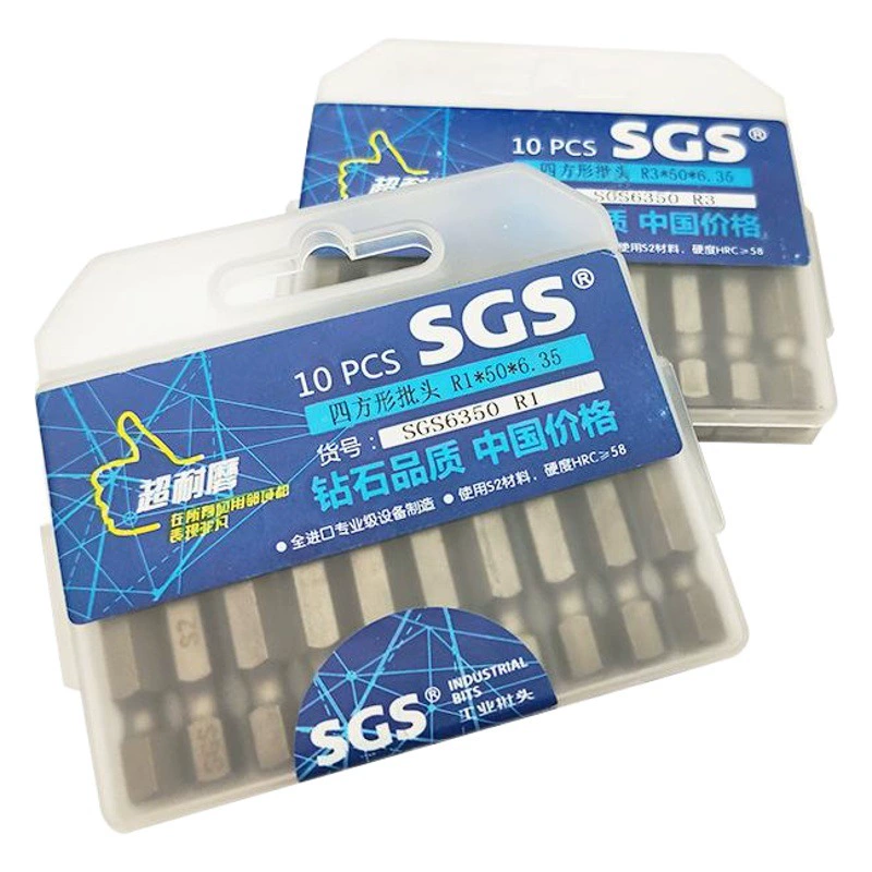 SGS сильная магнитная винтовая насадка с квадратной насадкой, винт с квадратной насадкой из легированной стали S2