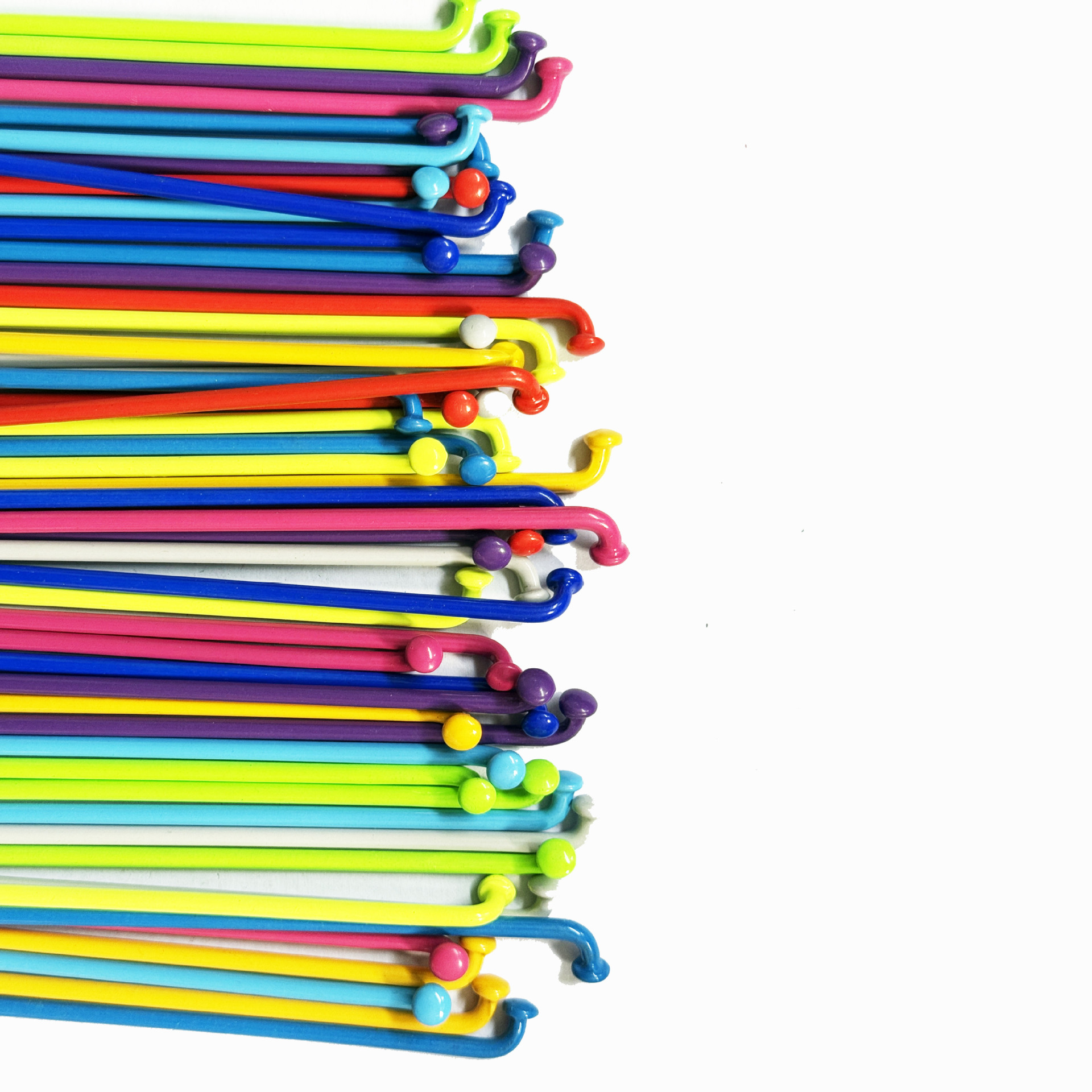 批发10G喷涂彩色电动车自行车童车山地车辐条加粗辐条直径3.0mm