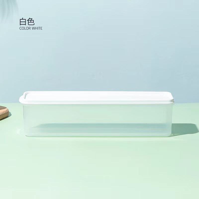 長方形の麺の箱の台所の収納箱の冷蔵庫のアイスクリームの冷凍の新鮮な箱の透明な蓋の雑穀の収納箱|undefined
