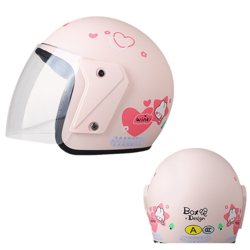 Casco de mujer cuatro temporadas otoño e invierno cálido casco de motocicleta eléctrica casco de invierno para hombre casco cuatro estaciones universal