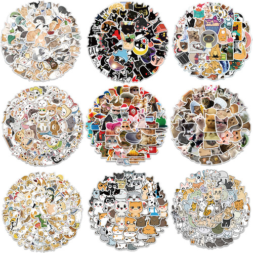 A variety of Amazon cute cat stickers, luggage, computers, motorcycles, guitars, waterproof graffiti stickers