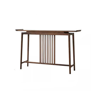 Home Entry Table New Chinese-style Entrance Table Chinese-style Solid Wood Middle Hall Black Walnut Wall-side Table Zen Entrance Table
