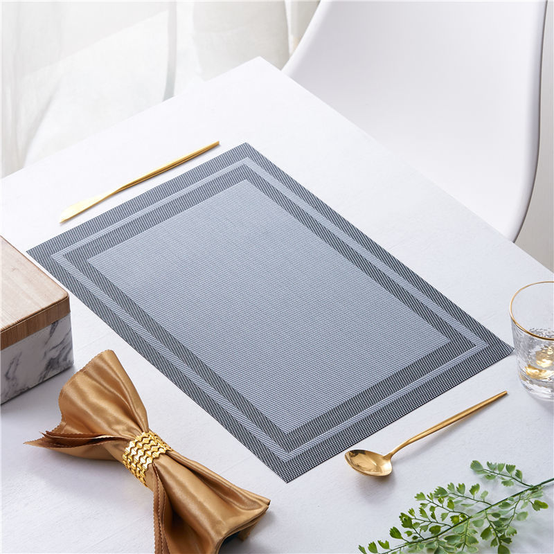 Estera de mesa Teslin cubiertos domésticos almohadilla aislante térmico de alta calidad almohadilla de mesa de mesa Noruins lujoso lavado
