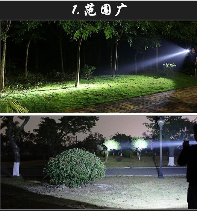 Led Strong Light Flashlight USB Rechargeable Long-Range Mini Household Dormitory Outdoor Small Pocket-Sized High-Brightness Lighting Lamp