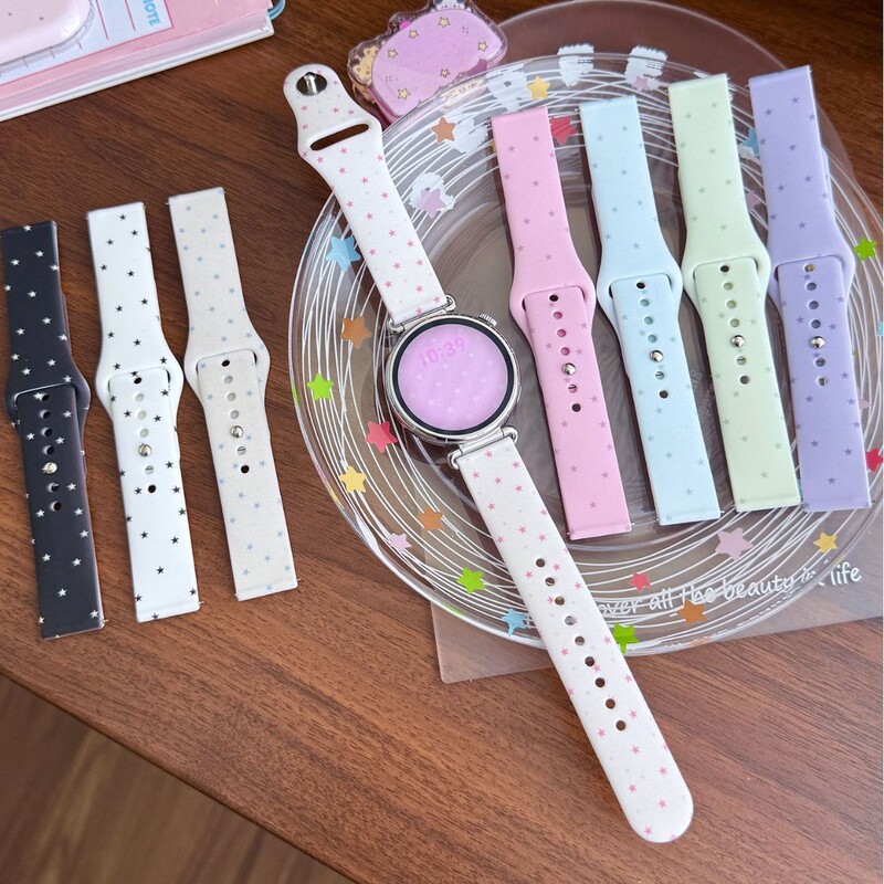 Suitable for Huawei, Xiaomi, Samsung, Star Silicone Watch Straps, Apple Iwatch11 Watch, Applewatch10Se Suitable for Huawei, Xiaomi, Samsung, Star Silicone Watch Straps, Apple Iwatch11 Watch, Applewatch10Se