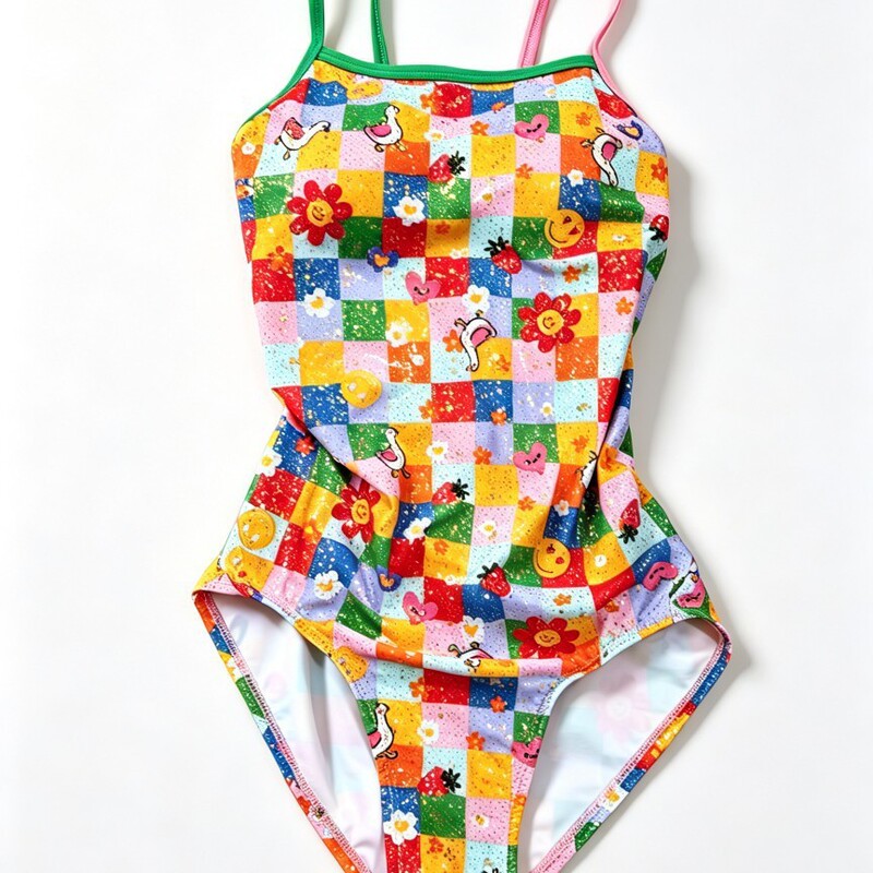 (Single-layer/double-layer) One-piece swimsuit for women, sweet and cute, pure and alluring style, professional racing swimwear for swimming pool training