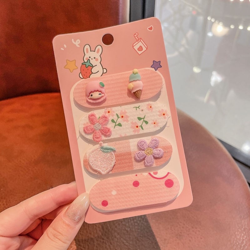 No lastimar el cabello de las niñas correa de cabello de los niños bosques de viento pastoral encaje flor fruncada pegatinas frontales velcro banda de cabello
