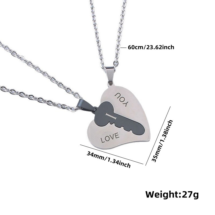 Heart Shape Vintage Style 304 Stainless Steel Pendant Necklace Wholesale display picture 1
