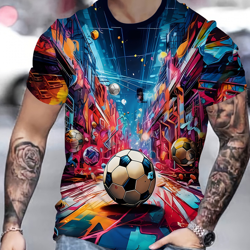 Summer New Men's Fashion Foreign Trade T-Shirt Round Neck Halloween 3D Printed Short-Sleeve European and American Cross-Border Men's Trendy Top Summer New Men's Fashion Foreign Trade T-Shirt Round Neck Halloween 3D Printed Short-Sleeve European and American Cross-Border Men's Trendy Top