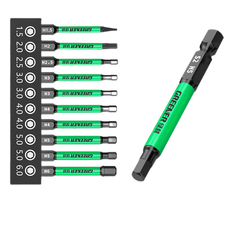 Jefe de lote hexagonal de bosque verde con llave de destornillador eléctrico super duro magnético de ciruela t20 image 6