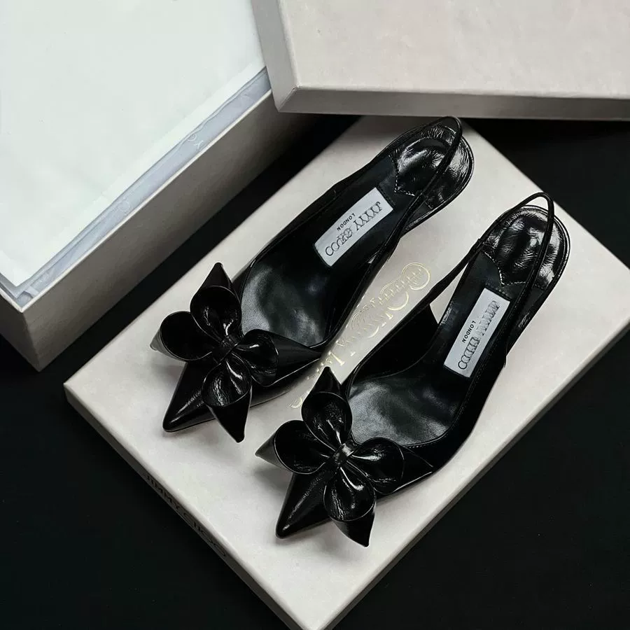 Сладкие и элегантные!25 Новые_POINTed_TOE_A Bow Mule High Heels Модные Баотоу Туфли-стилетто на каблуке