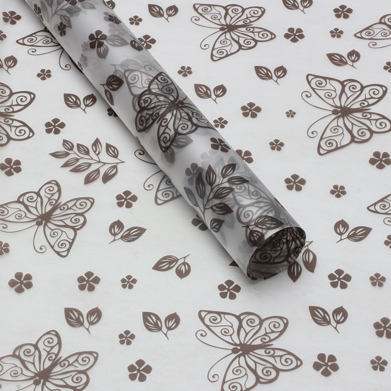 Flores de amor de flores transparentes flores flores flores mariposas ramo de flores artesanal OPP material de envoltura de flores impermeable papel de embalaje de flores