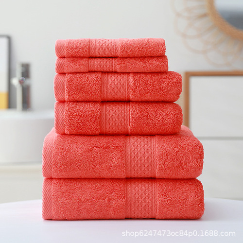 Pure cotton towel absorbent bath towel square towel A type towel set 3 pieces 6 pieces set amazon ebay towel sets 3p