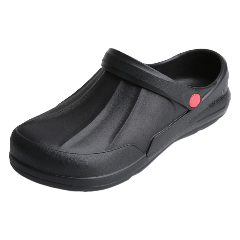 Zapatos de cocina antideslizantes negros transfronterizos Botas de lluvia cantina zapatos de seguridad de trabajo Hotel impermeables zapatos de chef a prueba de aceite al por mayor