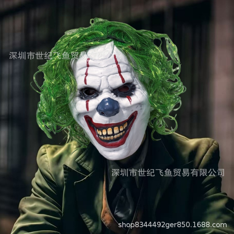 Halloween Soul Broken Clown Mask Cosplay Festival divertido vestido nuevo casco de látex en stock