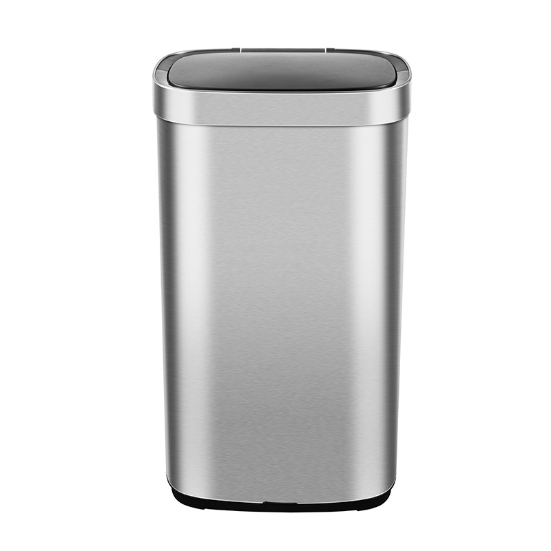 Basurero inteligente de acero inoxidable con sensor automático y desinfección por ozono para cocina y sala de estar