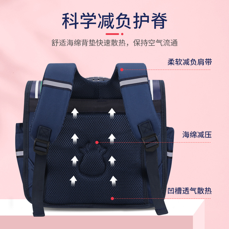 New horizontal version of the burden reduction ridge protection children's schoolbag cute cartoon boys and girls kindergarten backpack wholesale printing LOGO