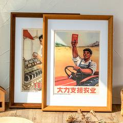 Simple solid wood large picture frame 4K A3 business license 24-inch poster frame wall-mounted puzzle frame, picture frame wholesale