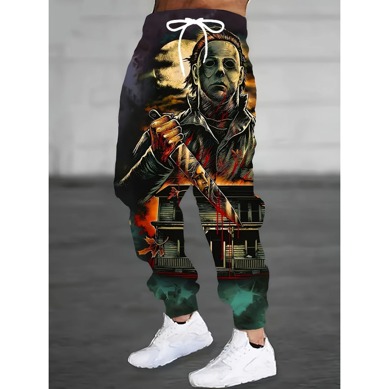 Otoño de 2025 nuevos pantalones casuales europeos y estadounidenses transfronterizos pantalones de impresión digital 3D directos de fábrica