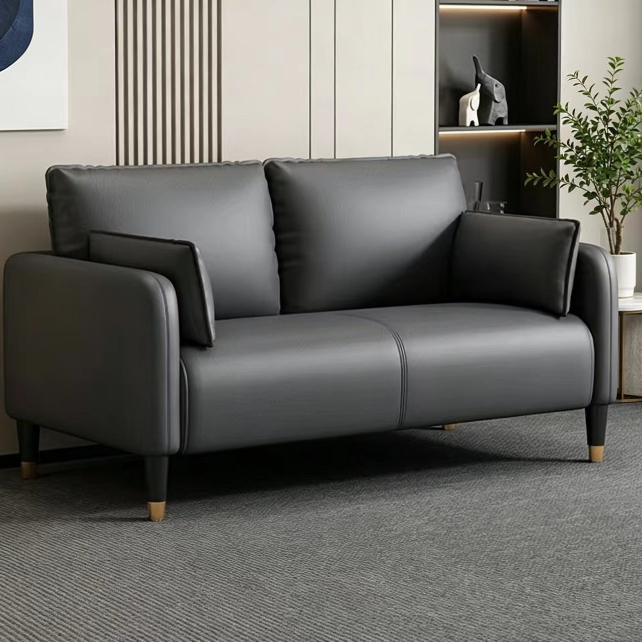 New sofa, living room fabric sofa, suitable for small apartments and rental properties, eco-leather, simple small sofa, sofa for clothing stores