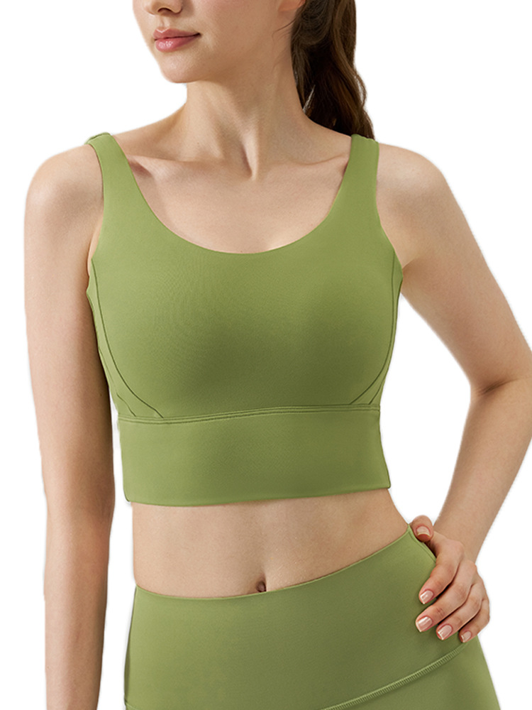 Una pieza de ropa interior deportiva mujer fija cojín de pecho antichoque chaleco de poliestireno de poliestireno profesional para correr sujetador de fitness nuevo