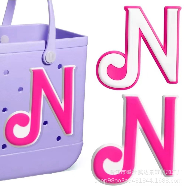 Botones de zapatos rosados con letras grandes, botones de botones, botones de botones