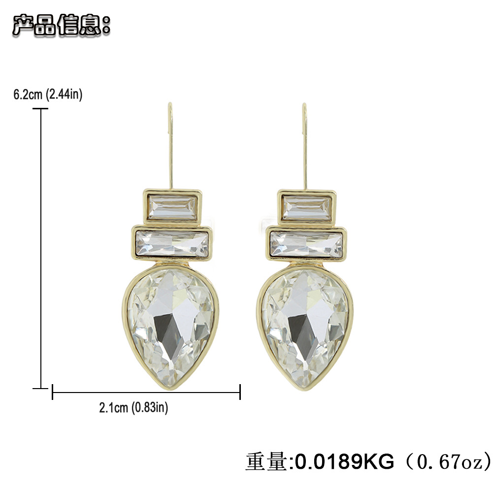 Fashion Alloy Inlaid Colored Gemstone Earrings display picture 28