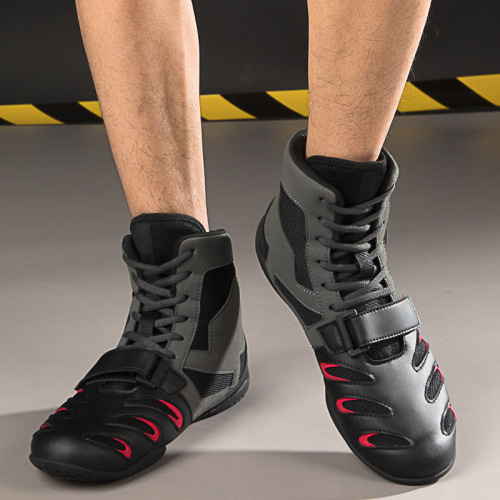 Factory dropshipping unisex plus size boxing wrestling combat shoes, lightweight, slip-resistant, sanda training shoes, kickboxing shoes