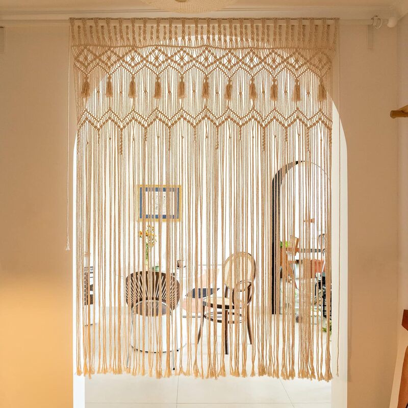 Cross-border Hot Selling Curtains Large Bohemian Hand-woven Wall Hanging Curtains Decorative Window Closets Wedding Lounge