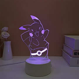 创意3C新奇特3D小夜灯動漫周边发光摆件儿童节日礼品床头台灯