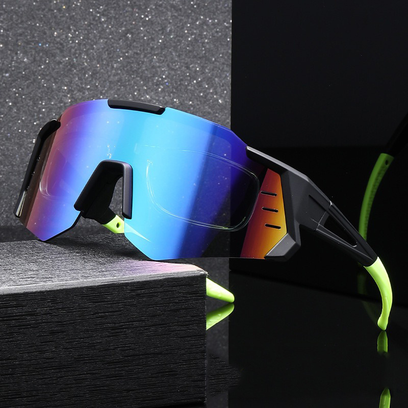 Cross-Border Professional High-End Color Film Integrated Sports Glasses for Men, Cycling Outdoor Trendy Women's Protective Sunglasses Cross-Border Professional High-End Color Film Integrated Sports Glasses for Men, Cycling Outdoor Trendy Women's Protective Sunglasses
