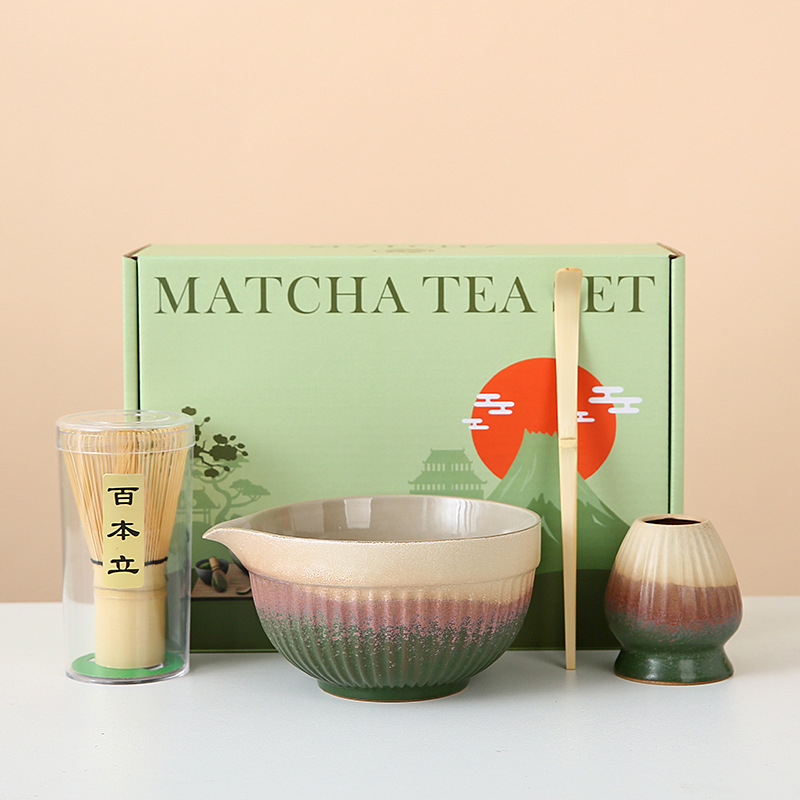 日本製抹茶茶器の国境を越えた特別供給 インスタイル 5点セット 4点セット ギフトボックス 茶筅 百本立 新製品 茶筅スタンド|undefined