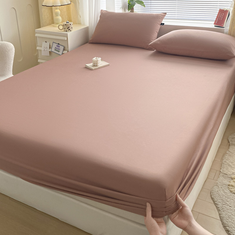 2025 nueva ropa de cama de una sola pieza de algodón 100 funda de cama de algodón con todo incluido cubierta protectora de colchón pieza individual de tres piezas 2