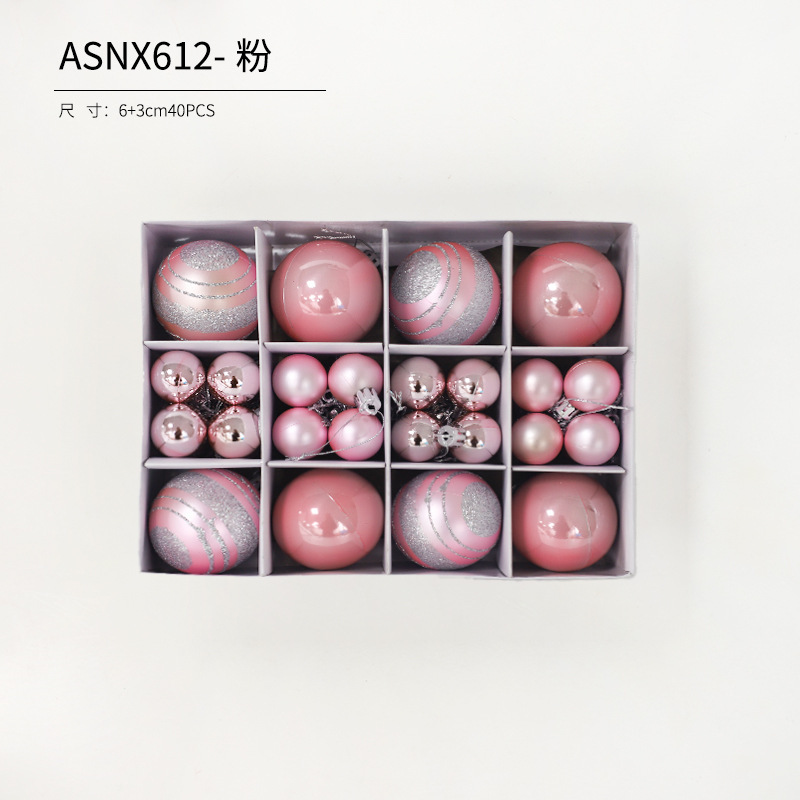 Bola de Navidad árbol de Navidad adornos de decoración colgante de bola de colores accesorios de material de Navidad DIY decoración de Navidad al por mayor