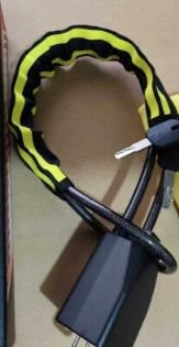Car lock – wire rope lock - black-and-yellow-expensive-place-an-order-and-inquire
