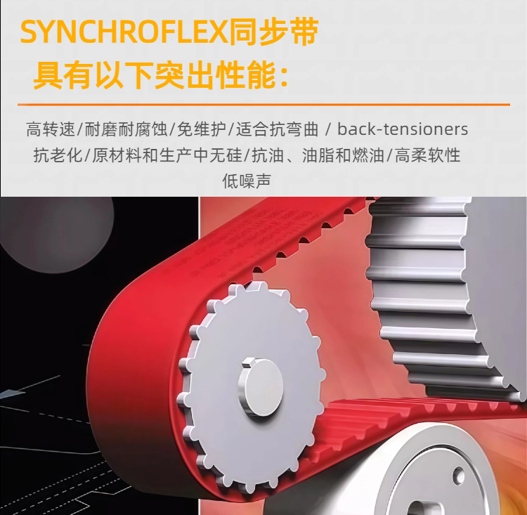 German Continental Synchronous Belt At3-300 351 399 417 450 Polyurethane Synchroflex Transmission Belt