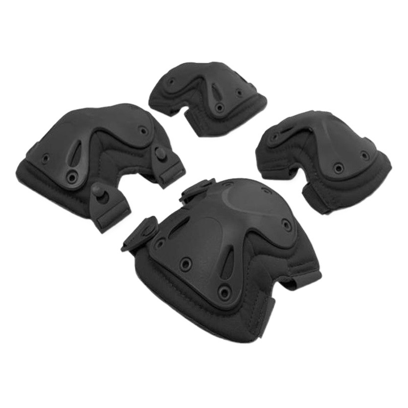 Juego táctico de rodilleras y coderas Black Eagle, equipo de protección militar para ciclismo o airsoft
