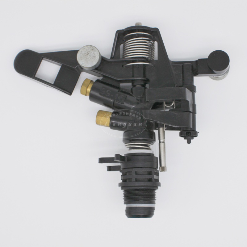 供应塑料草坪喷头 可控角摇臂喷头 3/4塑料摇臂喷头可调带双喷