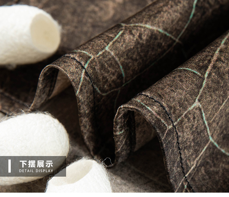Áo sơ mi ngắn tay lụa tơ tằm nam phong cách Trung Hoa — Cà phê 5213 chi tiết 20