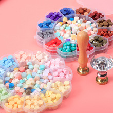 太阳花套盒火漆蜡粒蜡粒信封请柬封印蜡六边形颗粒蜡混色套盒装