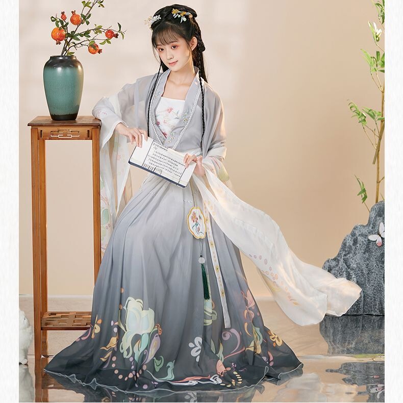 New Wei Jin Southern and Northern Dynasties Hanfu Chinese Style Big Sleeve Waist-length Skirt Ancient Suit suit Daily Stage Student Hanfu