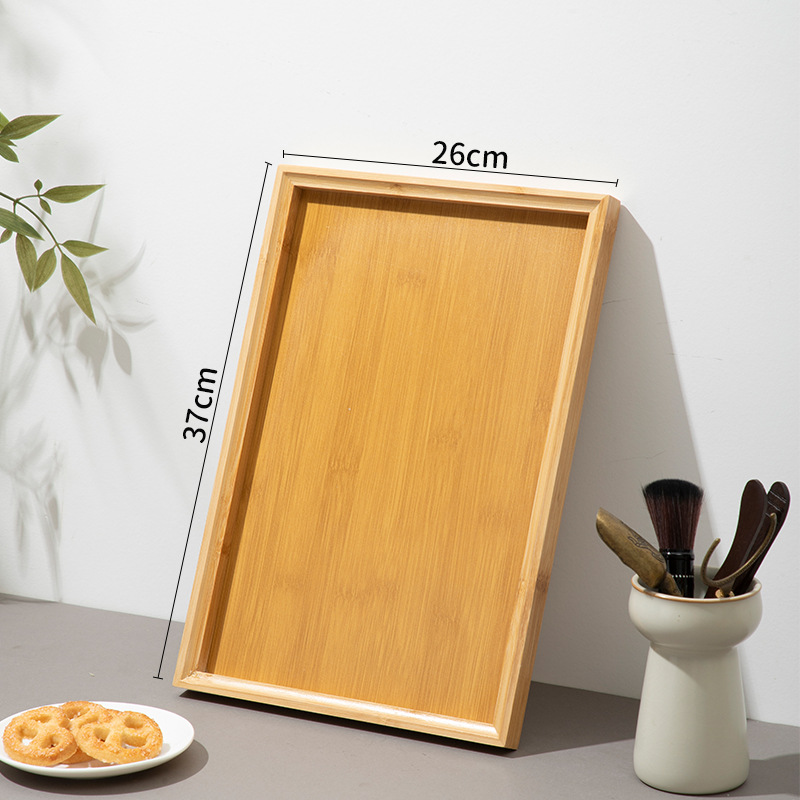 Postre de café bandeja de comida rápida juego de té del hogar bandeja de almacenamiento de bambú japonés bandeja de desayuno estufa de cocina creativa bandeja