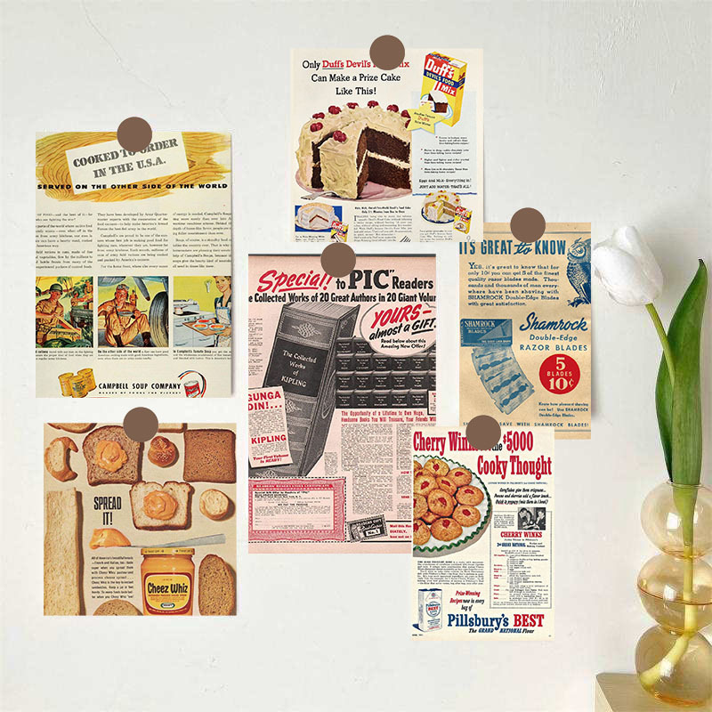 1 Set Quantity Learning, School Occasion Vintage Style Poster Coated Paper Wall Art