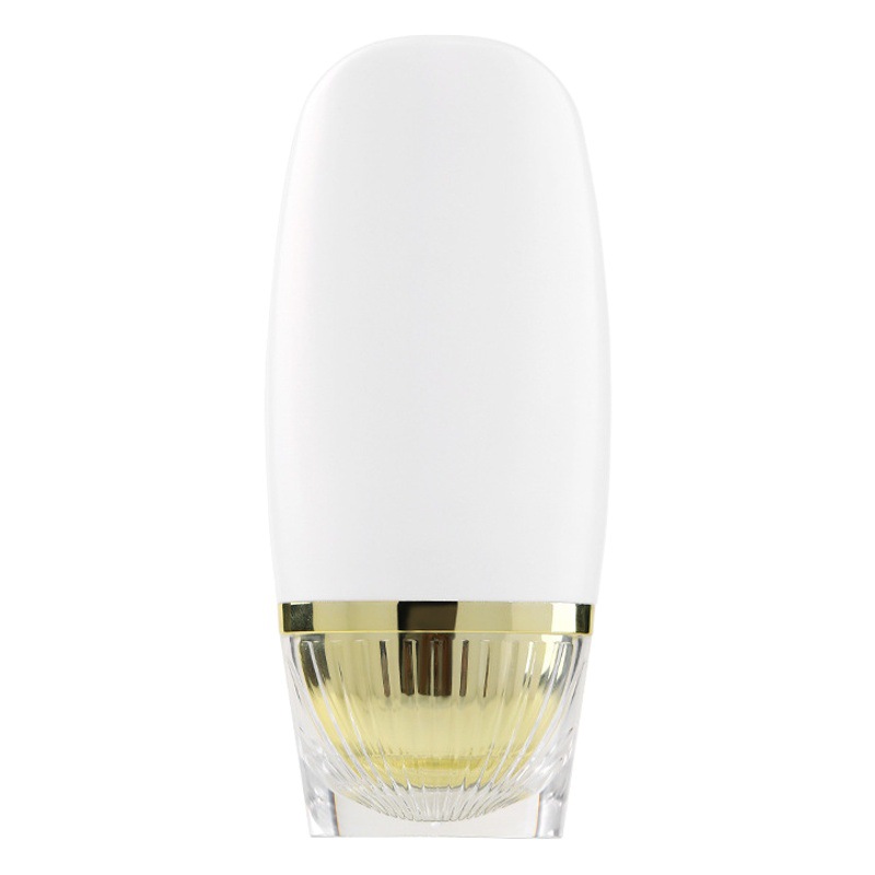 Embalaje Xumin cubierta de oro botella de protección solar PE 50g botella de manguera plana botella de crema de aislamiento blanco botella de cosméticos