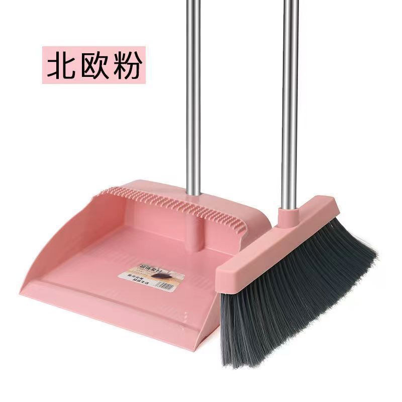 新款扫把簸箕套装家用软毛扫帚塑料扫帚长刮齿组合扫把|undefined