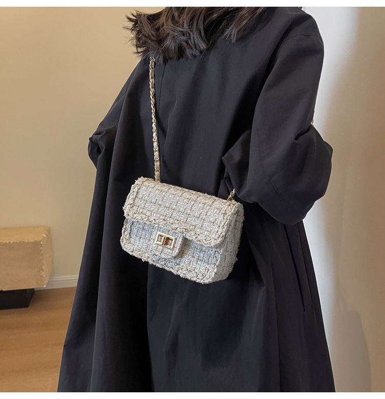 Borsa a tracolla donna con catena piccola borsa a spalla elegante_voghion.com